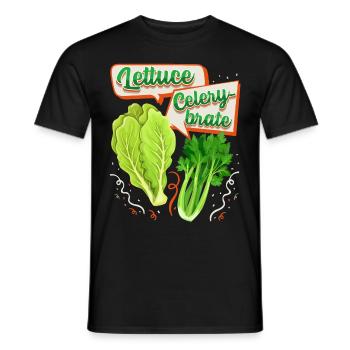 Sellerie, Salat lustiger Spruch, Pun - Männer T-Shirt - Schwarz - Vorne - AI Model Male 178 light (178cm)