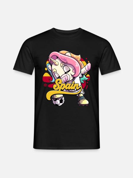 Spanien Fußball - Männer T-Shirt - Schwarz