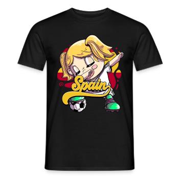 Spanien Fußball - Männer T-Shirt - Schwarz - Vorne - AI Model Male 178 light (178cm)