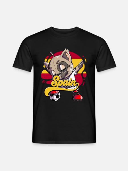 Spanien Fußball - Männer T-Shirt - Schwarz