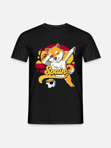 Spanien Fußball - Männer T-Shirt - Schwarz
