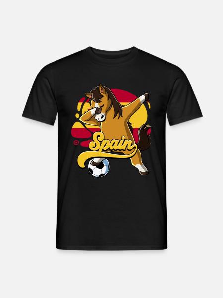 Spanien Fußball - Männer T-Shirt - Schwarz