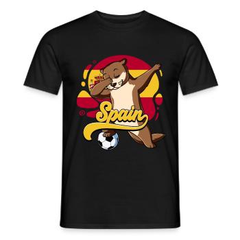 Spanien Fußball - Männer T-Shirt - Schwarz - Vorne - AI Model Male 178 light (178cm)