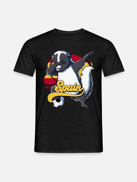 Spanien Fußball - Männer T-Shirt - Schwarz