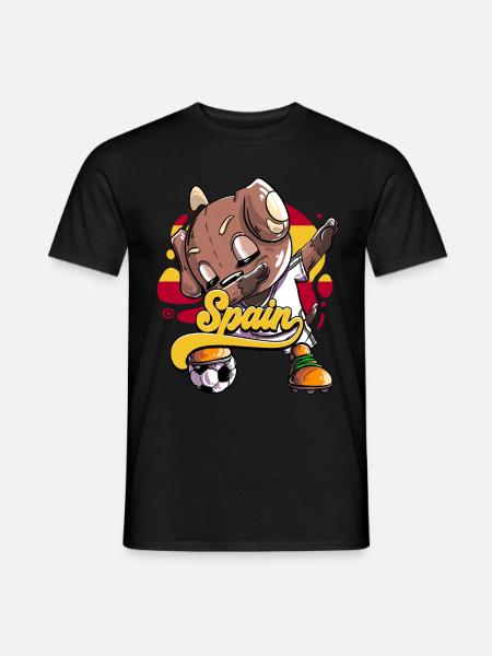 Spanien Fußball - Männer T-Shirt - Schwarz
