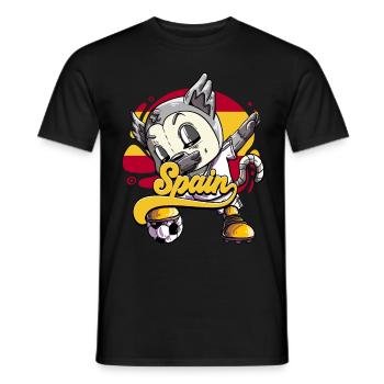 Spain Football - Men's T-Shirt - black - Front - AI Model Male 178 light (178cm)