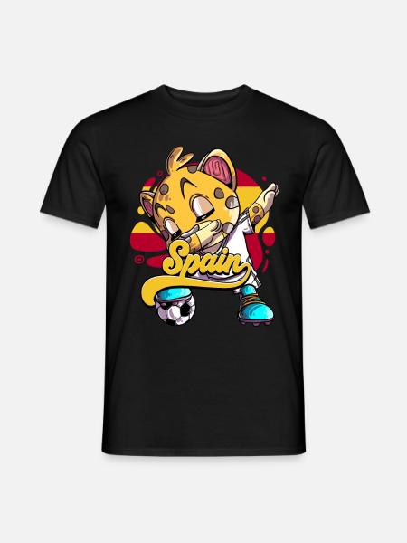 Spanien Fußball - Männer T-Shirt - Schwarz
