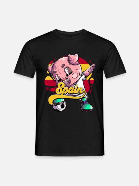 Spanien Fußball - Männer T-Shirt - Schwarz