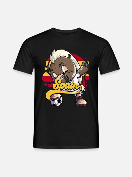 Spanien Fußball - Männer T-Shirt - Schwarz