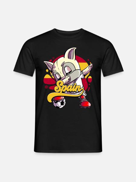 Spanien Fußball - Männer T-Shirt - Schwarz