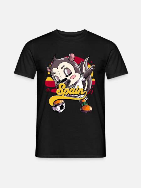 Spanien Fußball - Männer T-Shirt - Schwarz