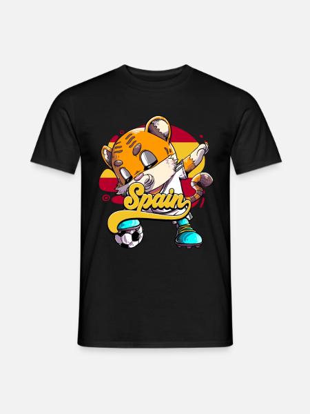 Spanien Fußball - Männer T-Shirt - Schwarz