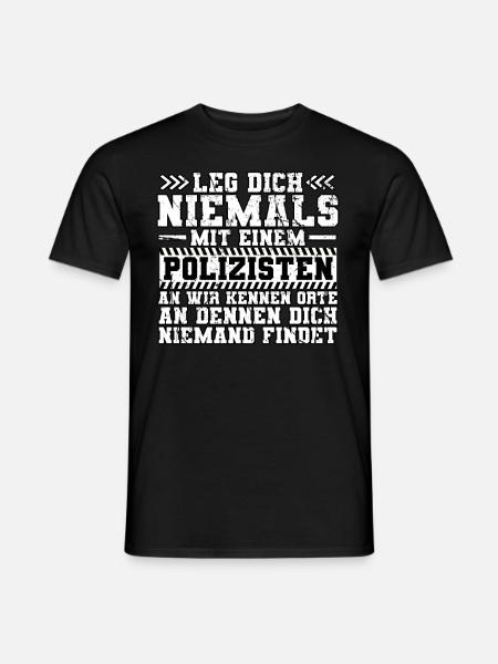 Polizist Polizei - Männer T-Shirt - Schwarz