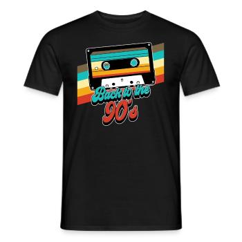 90s Back To The 90s - Men's T-Shirt - black - Front - AI Model Male 178 light (178cm)