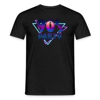 90s Party 90s - Men's T-Shirt - black - Front - AI Model Male 178 light (178cm)