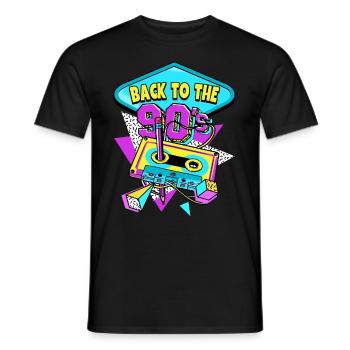 Retour des années 90 aux années 90 - T-shirt homme - noir - Devant - AI Model Male 178 light (178cm)
