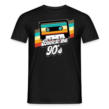 90s Back To The 90s - Men's T-Shirt - black - Front - AI Model Male 178 light (178cm)