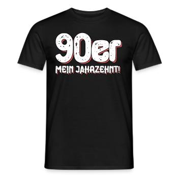 années quatre-vingt-dix - T-shirt homme - noir - Devant - AI Model Male 178 light (178cm)