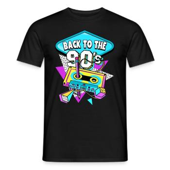 90s Back To The 90s - Men's T-Shirt - black - Front - AI Model Male 178 light (178cm)