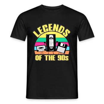 années quatre-vingt-dix - T-shirt homme - noir - Devant - AI Model Male 178 light (178cm)