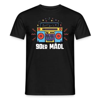 90er Jahre Mädl Mädchen Frauen - Männer T-Shirt - Schwarz - Vorne - AI Model Male 178 light (178cm)