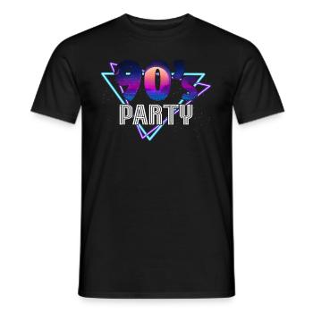 90s Party 90s - Men's T-Shirt - black - Front - AI Model Male 178 light (178cm)