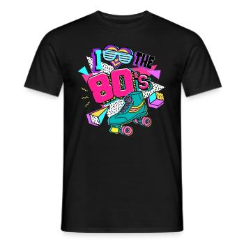 Anni '80 Amo gli anni '80 - T-shirt uomo - nero - Fronte - AI Model Male 178 light (178cm)