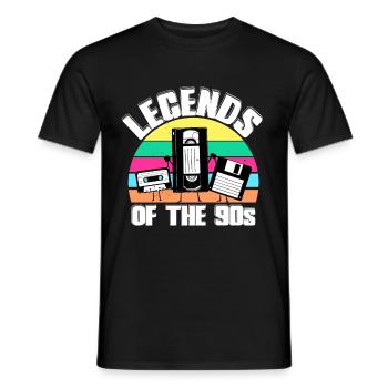 années quatre-vingt-dix - T-shirt homme - noir - Devant - AI Model Male 178 light (178cm)