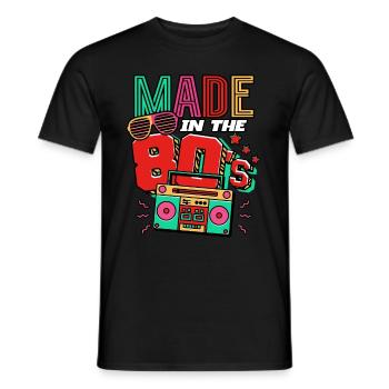 80er Jahre Made In The 80s - Männer T-Shirt - Schwarz - Vorne - AI Model Male 178 light (178cm)