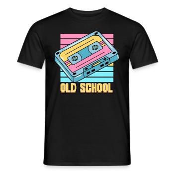 90s Cassette Old School 90s - Men's T-Shirt - black - Front - AI Model Male 178 light (178cm)