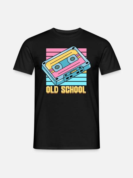 Cassetta anni '90 Old School anni '90 - T-shirt uomo - nero