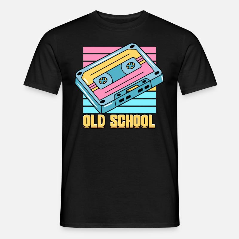 Cassetta anni '90 Old School anni '90 - T-shirt uomo - nero