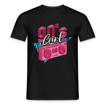 90er Jahre 90s Girl - Männer T-Shirt - Schwarz - Vorne - AI Model Male 178 light (178cm)
