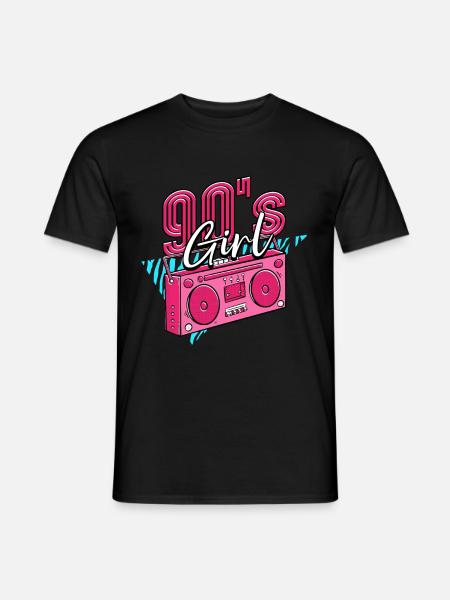 Anni '90 '90 Ragazza - T-shirt uomo - nero