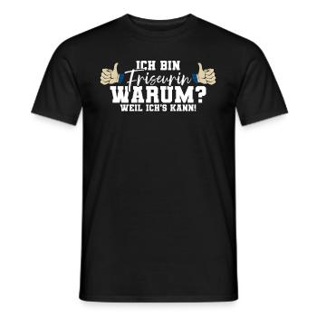 Ich bin Friseurin - Männer T-Shirt - Schwarz - Vorne - AI Model Male 178 light (178cm)