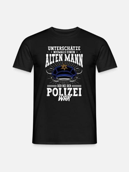 Polizist Polizei Rente Pension - Männer T-Shirt - Schwarz