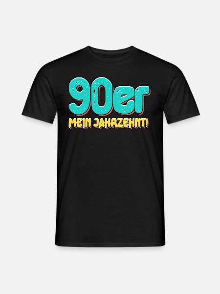 90er Jahre - Männer T-Shirt - Schwarz