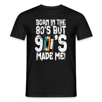 80s Born In The 80s - Men's T-Shirt - black - Front - AI Model Male 178 light (178cm)