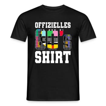 80er Jahre Offizielles 80s - Männer T-Shirt - Schwarz - Vorne - AI Model Male 178 light (178cm)