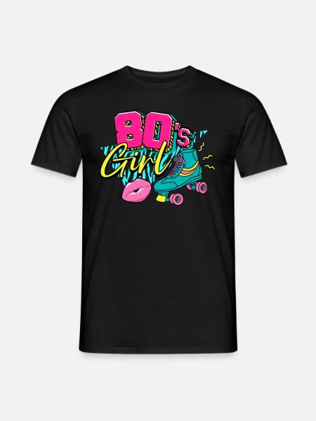 80s 80s Girl - Men's T-Shirt - black