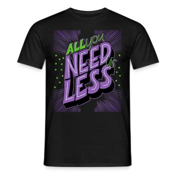 Consumption, refusal to consume, funny saying - Men's T-Shirt - black - Front - AI Model Male 178 light (178cm)