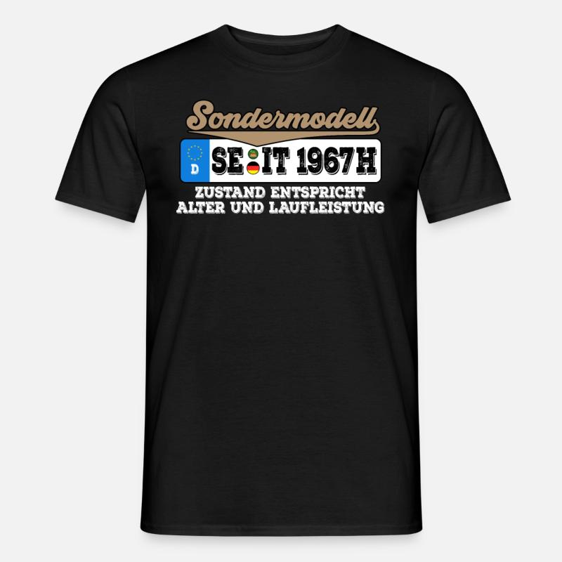 1967 Kennzeichen Geburtstag - Männer T-Shirt - Schwarz