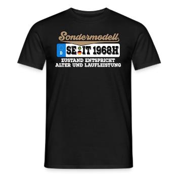 1968 Kennzeichen Geburtstag - Männer T-Shirt - Schwarz - Vorne - AI Model Male 178 light (178cm)