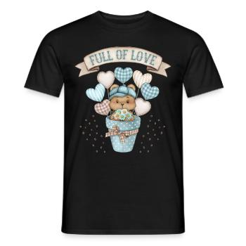 Baby-Boy, Baby-Bärchen, Baby-Teddybär-Motiv - Männer T-Shirt - Schwarz - Vorne - AI Model Male 178 light (178cm)