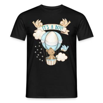 Baby-Boy, Teddybär-Baby, Cute-Design It's-A-Boy - Männer T-Shirt - Schwarz - Vorne - AI Model Male 178 light (178cm)