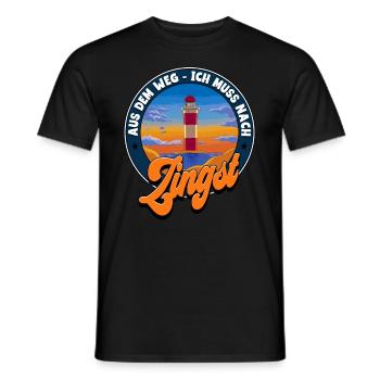 Zingst - Männer T-Shirt - Schwarz - Vorne - AI Model Male 178 light (178cm)