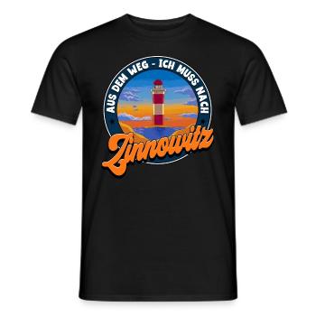 Zinnowitz - Männer T-Shirt - Schwarz - Vorne - AI Model Male 178 light (178cm)