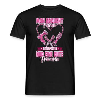 Friseurin - Männer T-Shirt - Schwarz - Vorne - AI Model Male 178 light (178cm)