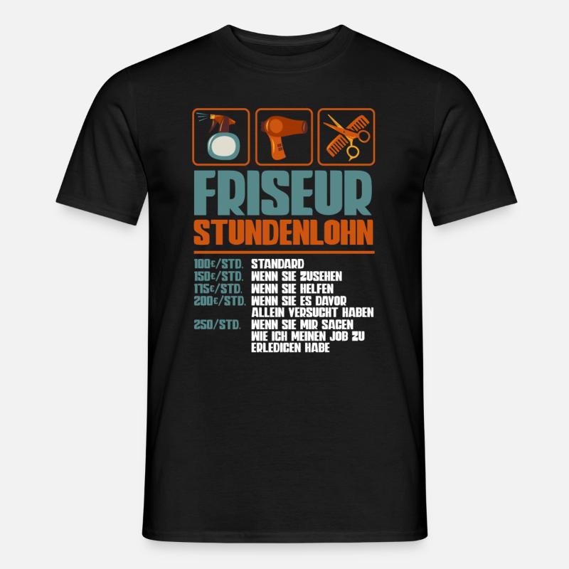 Friseurin - Männer T-Shirt - Schwarz