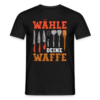 Koch - Männer T-Shirt - Schwarz - Vorne - AI Model Male 178 light (178cm)